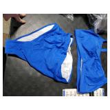 Tempt Me Women Plus Size High Waisted Bikini Set Two Piece Swimsuit Tummy Control Bathing Suits Blue 16 Plus