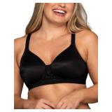 Vanity Fair womens Full Figure Beauty Back Smoothing (36c-42h) Bra, Wirefree - Black, 42H US