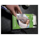 JefDiee Inflatable Travel Pillow, Airplane Neck Pillow Comfortably Supports Head and Chin for Airplanes, Trains, Cars and Office Napping with 3D Eye Mask, Earplugs and Portable Drawstring Bag (Blue)