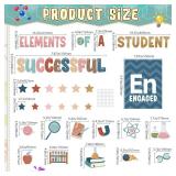 Pasimy 64 Pcs Science Bulletin Board Set Science Classroom Decor Chemistry Periodic Table Poster Scientist Lab Cutouts for Back to School Classroom Home Wall Teacher Supplies (Boho Color)