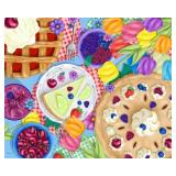 Springbok Time for Pie 1000 Piece Puzzle for Adults - Featuring a Colorful Display of Flowers and Pie