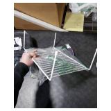 Kitchen Details Free Standing Helper Cabinet and Countertop Shelf Organizer | Good for Dishes | Mugs | Glasses | Bowls | Large | White