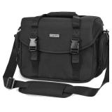 CADeN Camera Bag Case Shoulder Messenger Bag with Tripod Holder Compatible for Nikon, Canon, Sony, DSLR SLR Mirrorless Cameras Waterproof (Black, Small)