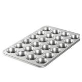 Nordic Ware Natural Aluminum Commercial Petite Muffin Pan, 24 Cup