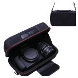LTGEM Camera Case for Canon EOS Rebel T7 / R50 / R100 / R50 V / T6 / R8 / R10 / RP / SL3 / R5 / T100 DSLR SLR Camera and 18-55mm/18-45mm Lens with Shoulder Strap, Black