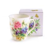 BURTON & BURTON Porcelain MUG ABUNDANT BLOOMS Holds 16 oz.