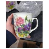 BURTON & BURTON Porcelain MUG ABUNDANT BLOOMS Holds 16 oz.
