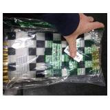 LUSEOAN 20 Pack Checkered Black and White Racing Mini Stick Flags Small Miniature Handheld Race Car Flag Decorations,5x8 Inch