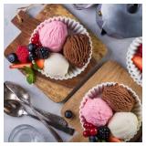 3D Ice Cream Ball Shaped Silicone Molds - Cookie & Pastry Mold for Wedding Cake, Chocolate Dessert Decor, DIY Candle & Soap Crafts, 4PCS