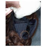 Fancy Hair Loose Wavy Headband Wigs Wear and Go Short Bob Wig Synthetic Shoulder Length Brown Headband Wig for Black Women (Mixed Brown)