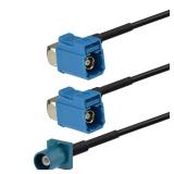 Superbat Fakra Splitter, Fakra Cable Male to Female RG174 Coaxial Cable Y Type Splitter for Car Stereo GPS Antenna Extension Cable, 2Ft