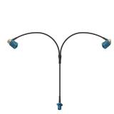 Superbat Fakra Splitter, Fakra Cable Male to Female RG174 Coaxial Cable Y Type Splitter for Car Stereo GPS Antenna Extension Cable, 2Ft