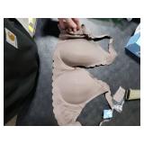 Gailife Cute Floral Bras for Women No Underwire Seamless Ultra Comfort Bralettes for Women with Support Everyday Plunge Bra -XL,Beige