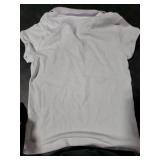 IZOD Girls School Uniform Short Sleeve Interlock Polo, White, 8-10 Plus