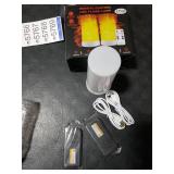 Artermy LED Flame Effect Light, Light Bulb,USB Rechargeable led Flame Light with Remote & Timer,Realistic Dancing LED Flickering Wick, Magnetic Flameless Table Lamp for Thanksgiving Christmas *only 1