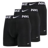 Nike Men`s Essential Micro Long Leg Boxer Briefs 3 Pack (Large, Black(KE1026-001)/W)