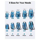 HEETA Dry Bag Waterproof for Women Men, Roll Top Lightweight Dry Storage Bag Backpack with Phone Case for Travel Swimming Boating Kayaking Paddle Board Camping Beach Accessories (Transparent Blue, 5L)