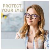 ZONLON 4 Pack Progressive Multifocus Reading Glasses for Women Oprah Style Blue Light Blocking Computer Readers (4 Mix C1, 1.5)