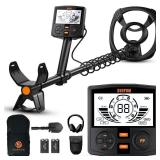 SUNPOW Metal Detector for Adults Professional - High Accuracy with 12 Waterproof Coil, 2x Backlit LCD Display, Advanced DSP Chip, 5 Modes, Adjustable Length (19-59), Sturdy Spiral Structure -OTMD14