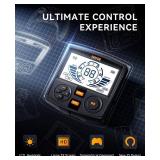 SUNPOW Metal Detector for Adults Professional - High Accuracy with 12 Waterproof Coil, 2x Backlit LCD Display, Advanced DSP Chip, 5 Modes, Adjustable Length (19-59), Sturdy Spiral Structure -OTMD14