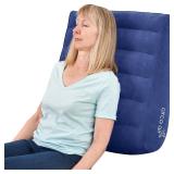 Circa Air Inflatable Wedge Pillow for Traveling Travel Wedge Pillow for Sleeping. Extra Wide 27 Portable Bed Wedge Pillows for Sleep Apnea, Acid Reflux, Leg, Back and Knee Support, Blow up Wedge