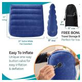 Circa Air Inflatable Wedge Pillow for Traveling Travel Wedge Pillow for Sleeping. Extra Wide 27 Portable Bed Wedge Pillows for Sleep Apnea, Acid Reflux, Leg, Back and Knee Support, Blow up Wedge