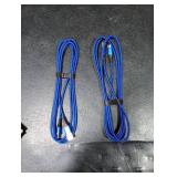 sweguard USB Type C Cable 3.1A Fast Charging [2Pack,6.6ft+6.6ft], USB-A to USB-C Charger Nylon Braided Cord for Samsung Galaxy S21 S20 S10 S9 S8 Plus,Note 20 10 9 8 7,A71 A51 A32,LG,Moto,PS5-Blue