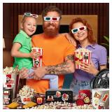 Movie Stickers, Movie Night Party Favors Birthday Party Decorations Vinyl Waterproof Stickers for Water Bottle Laptop Luggage Helmet