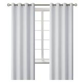 BGment Room Darkening Curtains 72 Inches Long - Grommet Thermal Insulated Drapes Window Treatment Curtains for Bedroom, 2 Panels, 52 x 72 Inch, Greyish White