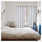 BGment Room Darkening Curtains 72 Inches Long - Grommet Thermal Insulated Drapes Window Treatment Curtains for Bedroom, 2 Panels, 52 x 72 Inch, Greyish White