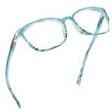 LifeArt Blue Light Blocking Glasses, Anti Eyestrain, Computer Reading Glasses, Gaming Glasses, TV Glasses for Women and Men, Anti Glare (Stripe Blue, 3.50 Magnification)