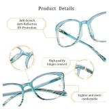 LifeArt Blue Light Blocking Glasses, Anti Eyestrain, Computer Reading Glasses, Gaming Glasses, TV Glasses for Women and Men, Anti Glare (Stripe Blue, 3.50 Magnification)