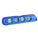 WORKPRO 8-Inch Magnetic Torpedo Level, Aluminum Alloy Construction, 4 Bubble Vials for 0°/90°/45°/30° Measurements, Cobalt Blue