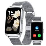 Fitness Tracker Watch for Women Men, Step Counter Compatible with iPhone and Android, IP68 Waterproof, Activity Track with Calorie, Sleep Monitor, 110+ Sports Modes Pedometer Smart Watch Silver