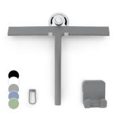 Shower Squeegee for Glass Doors, Silicone Window Squeegee, Bathroom and Glass Cleaning - Gray - 11 Inch