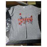 Womens Poppy Field Wizard of oz Cowardly brave lion Book V-Neck T-Shirt L