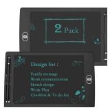 [2 Pack] 8.5 Inches LCD Writing Tablet with 2 Magnets,TIQUS Magnetic Electronic Ewriter (Single Color Black)