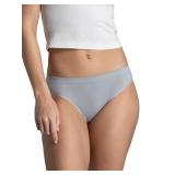 Fruit Of The Loom Womens No Show Seamless Underwear, Amazing Stretch & Panty Lines, Bikini, Nylon - Bikini - 6 Pack - Colors May Vary, 5 US