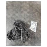 moeverEX Phone Extension Cord 25 Ft, Telephone Cable with Standard RJ11 Plug and 1 in-Line Couplers and 20 Cable Clip Holders, Black