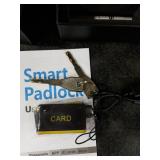 Pothunder Heavy Duty Smart Padlock, Gate Lock Padlock with Key Code and RFID, Outdoor Weatherproof Biometric Digital Lock for Gate, Sheds, Fence, Garage, Locker, Storage Unit