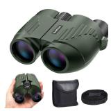 20X25 Compact Binoculars for Adults and Kids,Large Eyepiece Waterproof Binocular Easy Focus Small Binoculars for Bird Watching,Hiking and Concert, Green