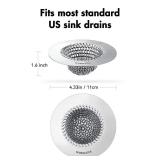 Wokdada Sink Drain Strainer, Reversible No Clog Mesh Kitchen Sink Drain Strainer, 304 Stainless Steel & Rust-Proof/Masterfully Handcrafted, Easy Clean, Dishwasher Safe, Fits Standard Sink Drain