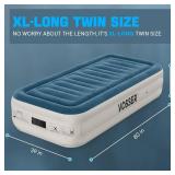 VOSSER Twin Air Mattress with Built-in Pump,Fast & Easy Inflation/Deflation Inflatable Mattress, Foldable Blow Up Mattress with Storage Bag, Inflatable Bed for Home, Camping & Guests