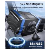 SYNCWIRE for MagSafe Car Mount - 360 Rotation Magnetic Phone Holder for Car Dashboard, Strong Magnets Car Phone Holder Mount Compatible iPhone 16 Pro Max 15 14 13 12,Samsung - MagSafe Car Accessories