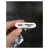 SZHAIYIJIN SD Card Reader for iPhone, Memory Card Reader with USB Camera Adapter Plug and Play Trail Game Camera Viewer Supports SD and TF Card MicroSD Card Adapter for iPad No App Required