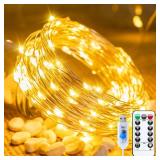 Minetom Twinkle Fairy Lights, 33 ft 100 LED USB Plug in String Lights with Remote and Timer, Waterproof 8 Modes for Bedroom Indoor Wreath DIY Party Wedding Christmas Holiday Decoration