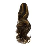 Mitrygreen Claw Clip Ponytail Extension 18 Clip in Wavy Ponytail Hair Extensions Long Pony Tails for Women Extensions Dark Brown Mix Ginger Wave Hairpiece