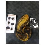 Mitrygreen Claw Clip Ponytail Extension 18 Clip in Wavy Ponytail Hair Extensions Long Pony Tails for Women Extensions Dark Brown Mix Ginger Wave Hairpiece