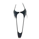 SINGUYUN Womens Sexy Micro Anime Bikini Japaneses One-Piece Teddy Cosplay Swimsuit Hot Bandage Lingerie Babydoll Bodysuit (0106Black)
