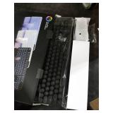 Wireless Keyboard and Mouse Backlit - Typewriter Keyboard with Magnetic Wrist Rest, Retro Round Keycaps, Light Up Letters, 2.4GHz Cordless Combo for Mac, Windows, PC, Laptop, Trueque [Upgraded]